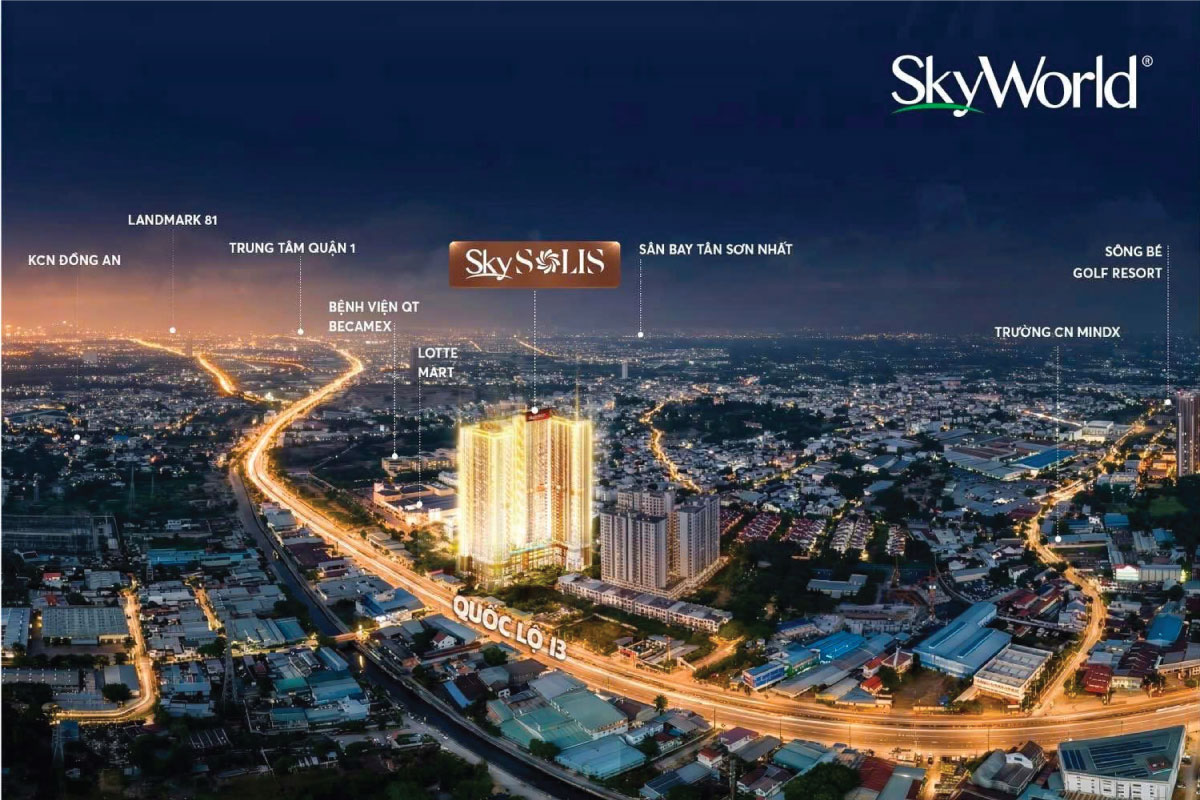 vị trí dự án sky solis